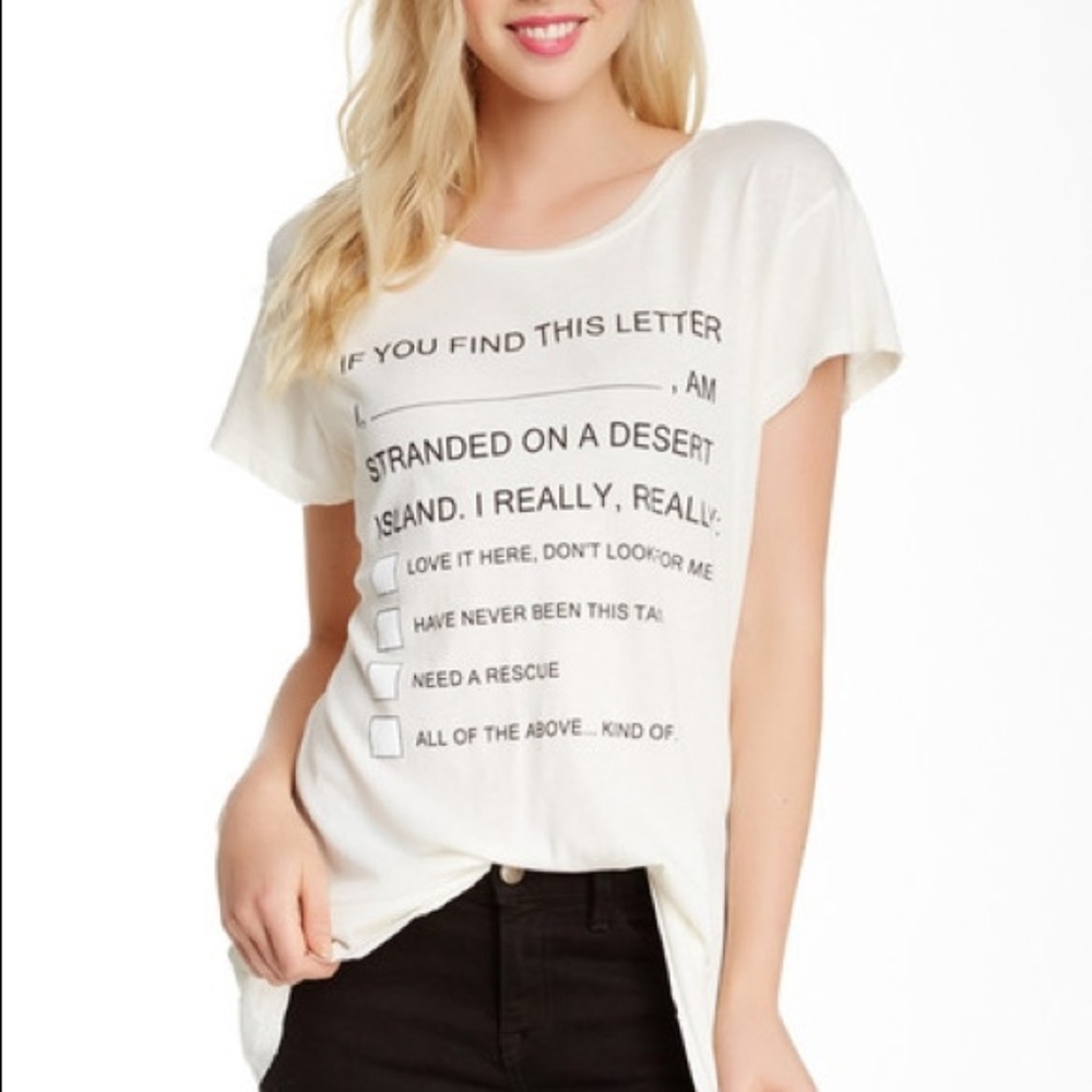 WILDFOX ISLAND MESSAGE TEE NWOT! - Picture 2 of 6